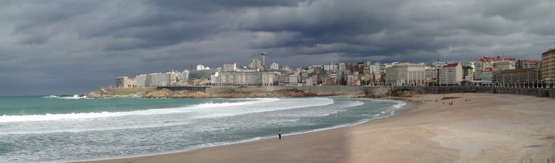 Galician Atlantic coast — ocean waves and stone shoreline