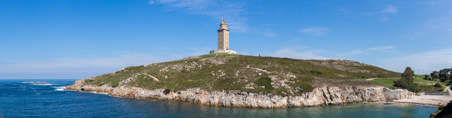 Panoramic Atlantic photography — Tower of Hercules and La Coruña